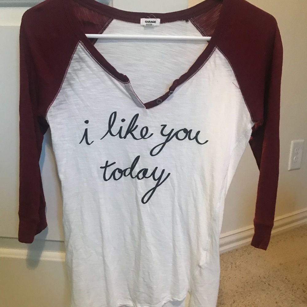 “i like you today” shirt
